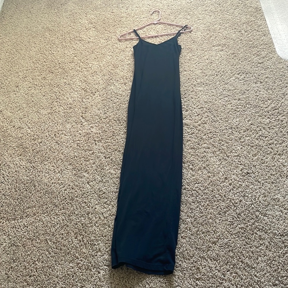 Black cotton and polyester maxi dress, preowned